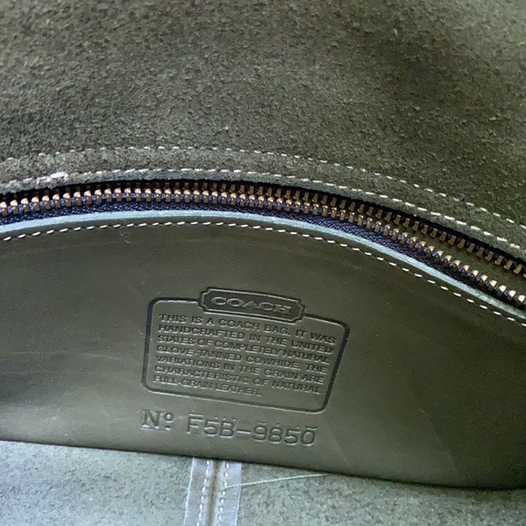Dark green vintage Coach bag # F58-9850 - Picture 7 of 9